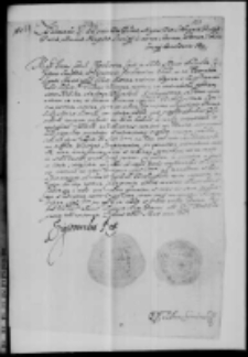 Mandat Zygmunta III wystawiony dla Jana Karola Chodkiewicza 1603