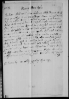 List zapewne Samuela Zborowskiego do Jana Pawła Sapiehy 1609