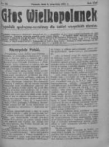 Głos Wielkopolanek: tygodnik społeczno-narodowy dla kobiet wszystkich stanów 1921.09.04 R.14 Z.36