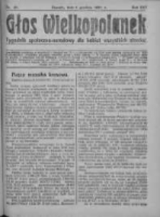 Głos Wielkopolanek: tygodnik społeczno-narodowy dla kobiet wszystkich stanów 1921.12.04 R.14 Z.49