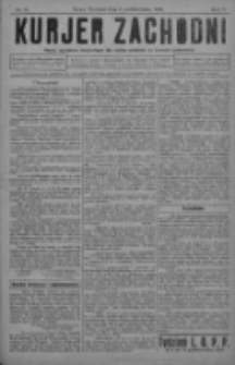 Kurjer Zachodni: pismo narodowe, bezpartyjne dla rodzin polskich na kresach zachodnich 1929.10.09 R.5 Nr81