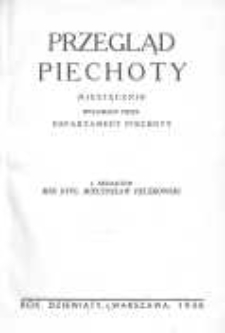 Przegląd Piechoty: miesięcznik wydawany przez Departament Piechoty 1936 R.9 Z.7-12