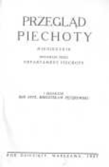 Przegląd Piechoty: miesięcznik wydawany przez Departament Piechoty 1937 R.10 Z.7-12