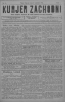 Kurjer Zachodni: pismo narodowe, bezpartyjne dla rodzin polskich na kresach zachodnich 1928.09.05 R.4 Nr71