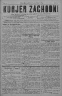 Kurjer Zachodni: pismo narodowe, bezpartyjne dla rodzin polskich na kresach zachodnich 1928.09.19 R.4 Nr75