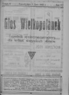 Głos Wielkopolanek: tygodnik społeczno-narodowy dla kobiet wszystkich stanów 1922.07.09 R.15 Z.28