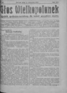 Głos Wielkopolanek: tygodnik społeczno-narodowy dla kobiet wszystkich stanów 1922.11.12 R.15 Z.46