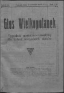 Głos Wielkopolanek: tygodnik społeczno-narodowy dla kobiet wszystkich stanów 1923.04.01 R.16 Z.13
