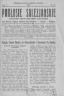 Pokłosie Salezjańskie. 1921 R.5 nr1