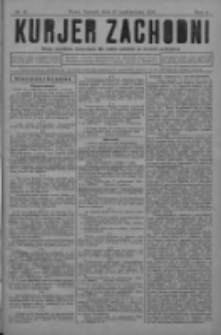 Kurjer Zachodni: pismo narodowe, bezpartyjne dla rodzin polskich na kresach zachodnich 1928.10.31 R.4 Nr87