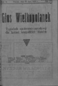 Głos Wielkopolanek: tygodnik społeczno-narodowy dla kobiet wszystkich stan&oacute;w 1923.07.22 R.16 Z.29