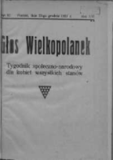 Głos Wielkopolanek: tygodnik społeczno-narodowy dla kobiet wszystkich stan&oacute;w 1923.12.23 R.16 Z.51