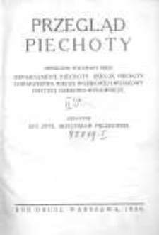 Przegląd Piechoty: miesięcznik wydawany przez Departament Piechoty, Sekcję Piechoty Towarzystwa Wiedzy Wojskowej i Wojskowy Instytut Naukowo-Wydawniczy 1929 lipiec R.2 Z.7