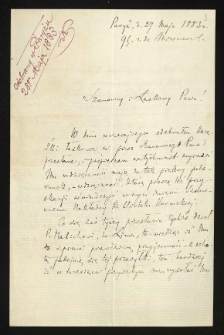 List od Gałęzowskiego Józefa