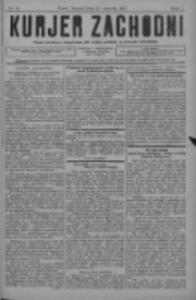 Kurjer Zachodni: pismo narodowe, bezpartyjne dla rodzin polskich na kresach zachodnich 1927.08.27 R.3 Nr69