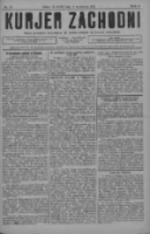 Kurjer Zachodni: pismo narodowe, bezpartyjne dla rodzin polskich na kresach zachodnich 1927.09.06 R.3 Nr72