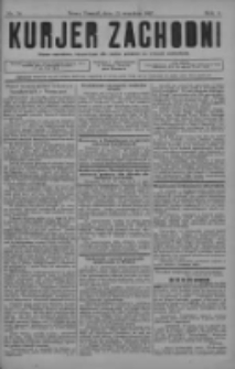 Kurjer Zachodni: pismo narodowe, bezpartyjne dla rodzin polskich na kresach zachodnich 1927.09.21 R.3 Nr76