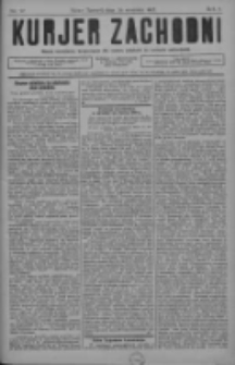Kurjer Zachodni: pismo narodowe, bezpartyjne dla rodzin polskich na kresach zachodnich 1927.09.24 R.3 Nr77