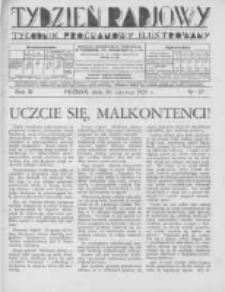 Tydzień Radjowy. 1929 R.3 nr27