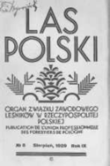 Las Polski. 1929 R.9 nr8