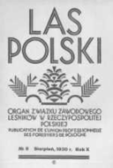 Las Polski. 1930 R.10 nr8