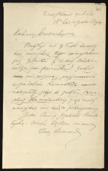 Wyciąg Niedżwieckiego z listu Aleksandra Jełowieckiego do Januszkiewicza