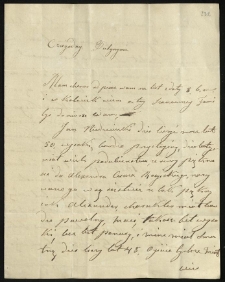 List od Kalińskiego Józefa Antoniego