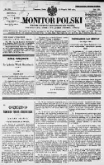 Monitor Polski. Dziennik Urzędowy Rzeczypospolitej Polskiej. 1929.08.14 R.12 nr186