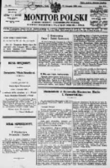 Monitor Polski. Dziennik Urzędowy Rzeczypospolitej Polskiej. 1929.11.13 R.12 nr261