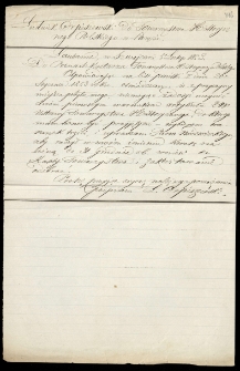 List Orpiszewskiego Ludwika do Towarzystwa Historyczno-Literackiego w Paryżu
