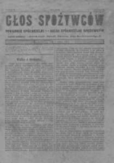Głos Spożywców. 1923. Nr3