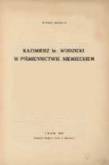 Kazimierz hr. Wodzicki w piśmiennictwie niemieckiem