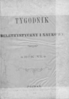 Tygodnik Beletrystyczny i Naukowy 1885.10.03 R.6 Nr1