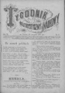 Tygodnik Beletrystyczny i Naukowy 1885.11.29 R.6 Nr9