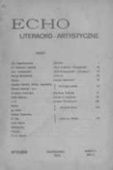 Echo Literacko-Artystyczne. 1913 R.2 nr1