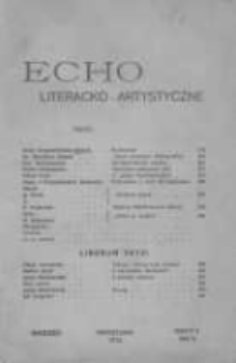 Echo Literacko-Artystyczne. 1913 R.2 nr3