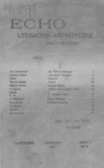 Echo Literacko-Artystyczne. 1914 R.3 nr1