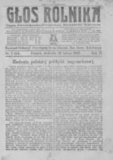 Głos Rolnika. Organ Chrześcijańsko-Narodowego Stronnitwa Rolniczego. R. II. 1922. Nr. 7