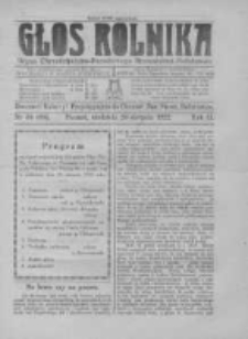 Głos Rolnika. Organ Chrześcijańsko-Narodowego Stronnictwa Rolniczego. R. II. 1922. Nr34
