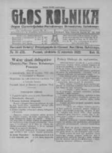 Głos Rolnika. Organ Chrześcijańsko-Narodowego Stronnictwa Rolniczego. R. II. 1922. Nr38