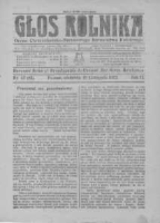 Głos Rolnika. Organ Chrześcijańsko-Narodowego Stronnictwa Rolniczego. R. II. 1922. Nr47