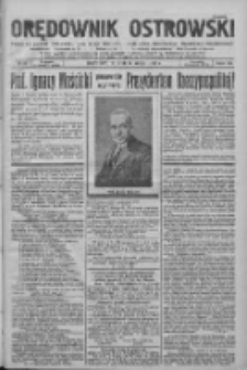 Orędownik Ostrowski: pismo na powiat Ostrowski oraz miast Ostrowa, Odolanowa, Sulmierzyc, Raszkowa i Skalmierzyc 1933.05.09 R.82 Nr37