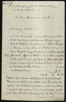 List Ręczyńskiego Jerzego do Władysława Mickiewicza i Sp.