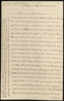 List Ręczyńskiego Jerzego do Adama Ruchlińskiego wynalazku elektryczności