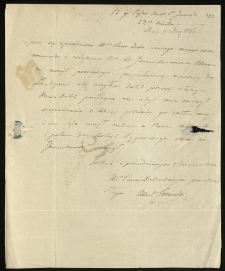 List od Sowińskiego Alberta