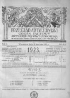 Przegląd Artyleryjski: organ fachowy artylerji i służby uzbrojenia 1923.06.15 R.1 Nr5/6