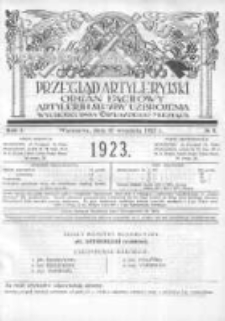 Przegląd Artyleryjski: organ fachowy artylerji i służby uzbrojenia 1923.09.15 R.1 Nr9