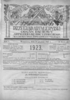 Przegląd Artyleryjski: organ fachowy artylerji i służby uzbrojenia 1923.12.15 R.1 Nr10/12