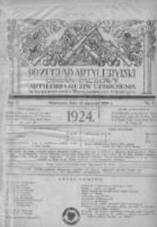 Przegląd Artyleryjski: organ fachowy artylerji i służby uzbrojenia 1924.01.15 R.2 Nr1