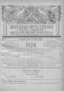 Przegląd Artyleryjski: organ fachowy artylerji i służby uzbrojenia 1924.02.15 R.2 Nr2